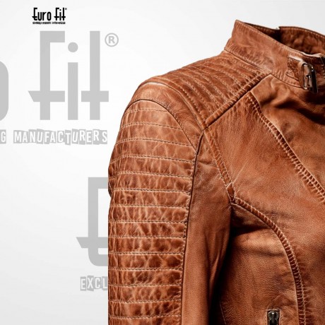 Wax Washed Lambskin Leather Jacket