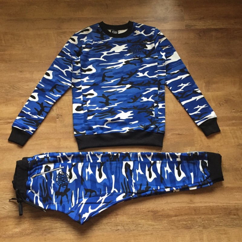 HIGH FASHION SLIM FIT CAMO TRACKSUIT, 